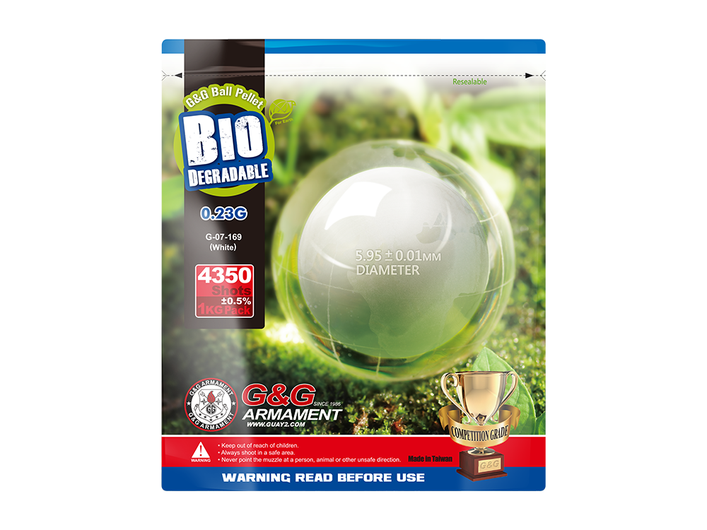 Bio BB 0.23g 1kg/Pack - Aluminum Foil (White)
